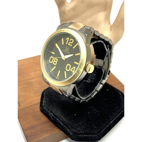 Joshua & Sons Men's Watch JS82TTG Quartz Gray Gold Stainless Steel 48mm - Picture 15 of 15